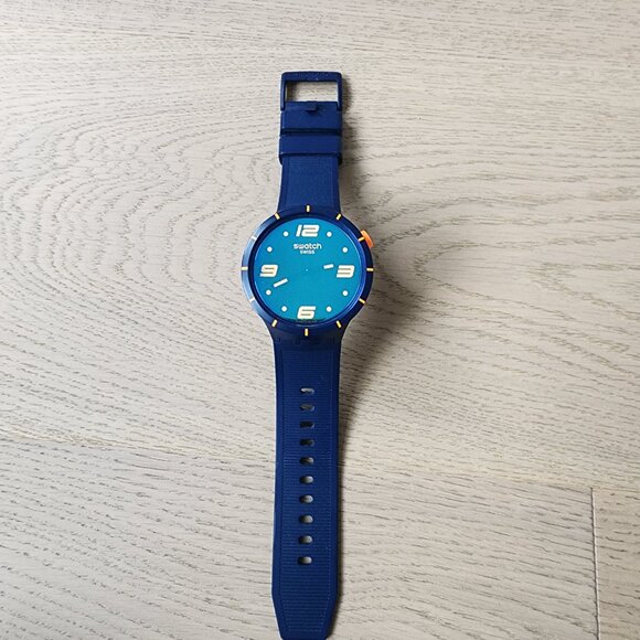 Swatch Big Bold Watch in Futuristic Blue - Picture 1 of 15